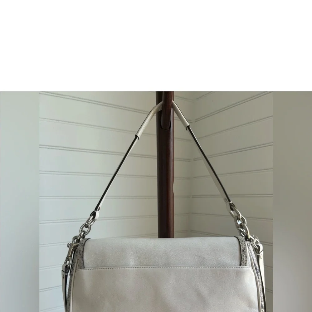 EUC COACH TAYLOR MIXED EXOTIC FLAP SHOULDER BAG - Picture 4 of 10